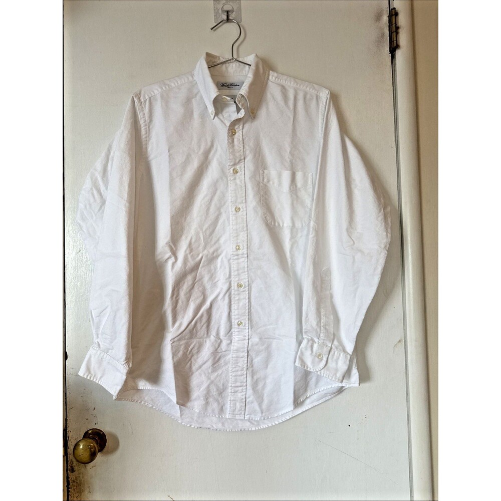 Vtg Brooks Brothers Makers White Oxford Button Down Dress Shirt OCBD | 15 1/2 34